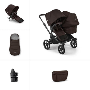Bugaboo Donkey 6 Double Essential Stroller Bundle-Stroller Bundles-Cocoa Brown- | Natural Baby Shower