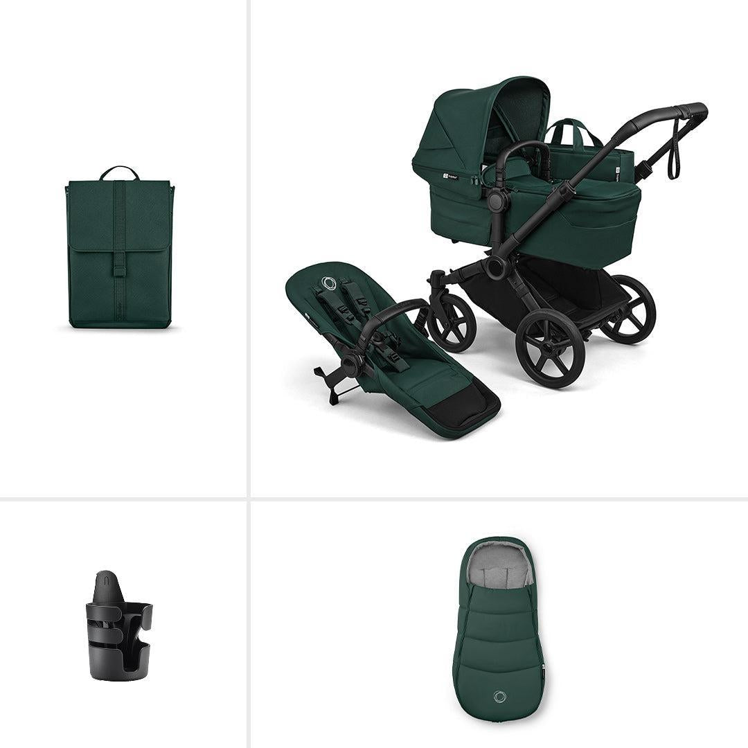 Bugaboo Donkey 6 Single Essential Stroller Bundle-Stroller Bundles-Fern Green- | Natural Baby Shower