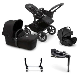 Bugaboo Donkey 5 Mono Complete + Otter Travel System-Travel Systems-Midnight Black-1x Base | Natural Baby Shower