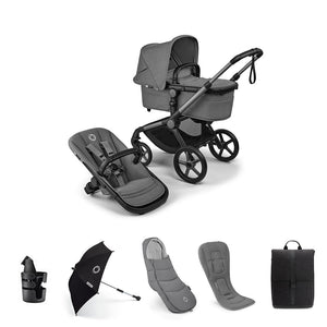Bugaboo Fox 5 Renew Complete Pushchair Bundle-Stroller Bundles-Moon Grey- | Natural Baby Shower