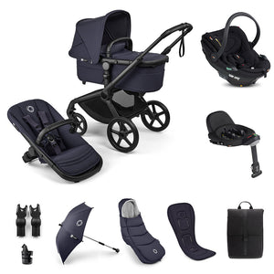 Bugaboo Fox 5 Renew Ultimate + BeSafe Go Beyond Travel System-Travel Systems-Deep Indigo-No Base | Natural Baby Shower