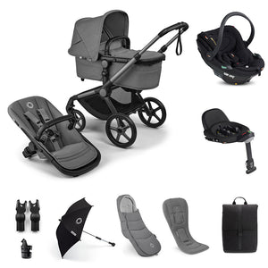 Bugaboo Fox 5 Renew Ultimate + BeSafe Go Beyond Travel System-Travel Systems-Deep Indigo-No Base | Natural Baby Shower