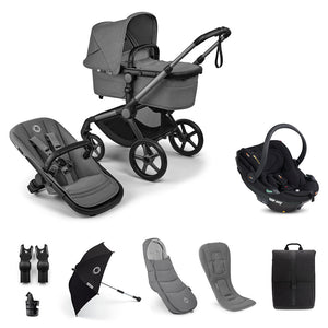 Bugaboo Fox 5 Renew Ultimate + BeSafe Go Beyond Travel System-Travel Systems-Deep Indigo-No Base | Natural Baby Shower
