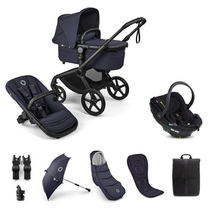 Bugaboo Fox 5 Renew Ultimate + BeSafe Go Beyond Travel System-Travel Systems-Deep Indigo-No Base | Natural Baby Shower