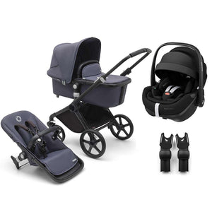 Bugaboo Fox Cub + Pebble 360/360 Pro 2 Travel System-Travel Systems-Stormy Blue-Pebble 360 Pro 2 | Natural Baby Shower