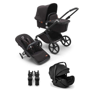 Bugaboo Fox Cub + Otter Travel System-Travel Systems-Midnight Black-No Base | Natural Baby Shower