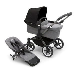 Bugaboo Donkey 5 Mono Pushchair-Strollers-Graphite/Grey Melange/Midnight Black- | Natural Baby Shower