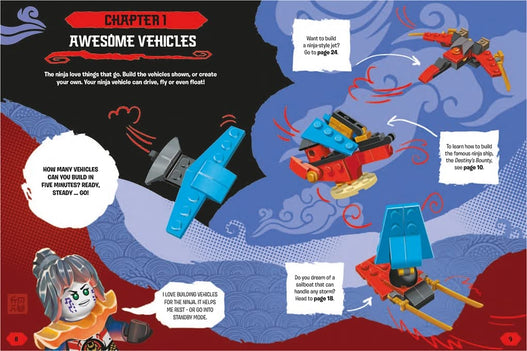 बस्टर बुक्स - लेगो निंजागो आकृति खिलौना के साथ अंग्रेज़ी गतिविधि और कहानी पुस्तक