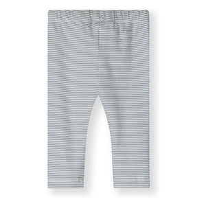 Gray Label - Gestreifte Mini-Leggings Bio-Baumwolle | Eisblau