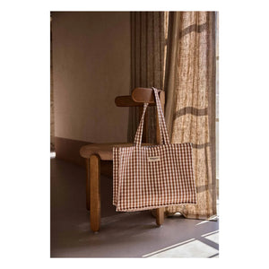 Gabrielle Paris – Wochenendtasche aus Moka-Karo | Mokka