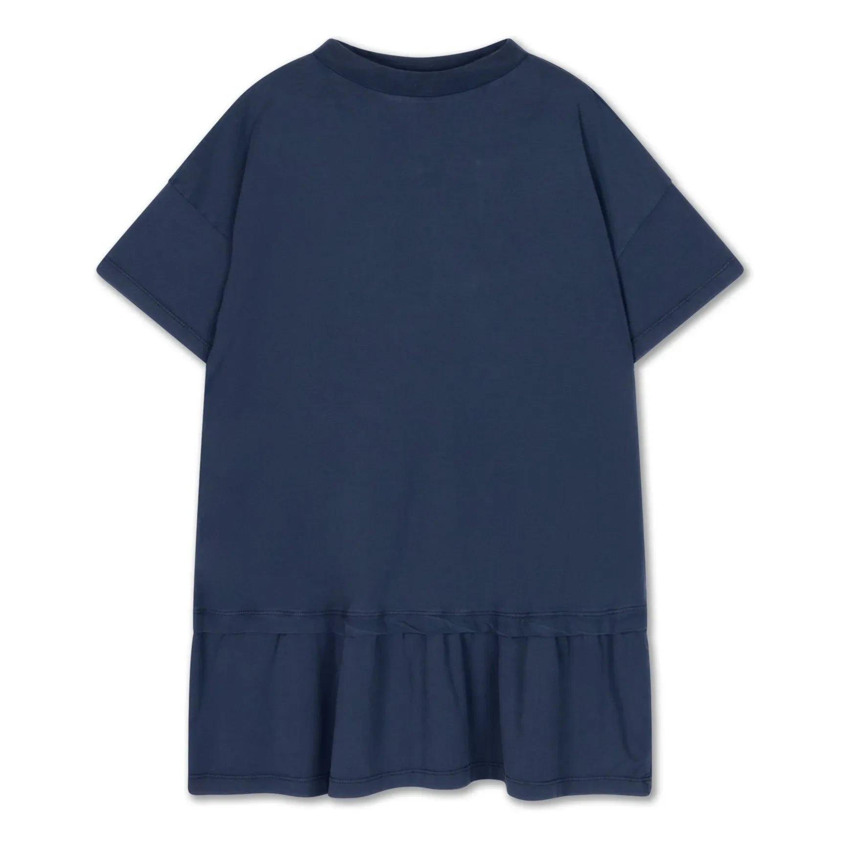 Repose AMS – Bio-Baumwollkleid mit Rüschen | Mitternachtsblau
