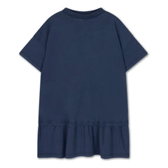 Repose AMS – Bio-Baumwollkleid mit Rüschen | Mitternachtsblau