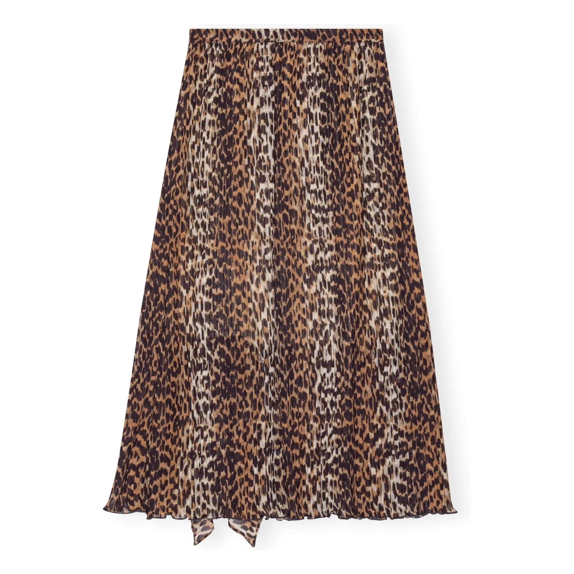 Ganni - Rock aus recyceltem Faser-Georgette | Leo-Print