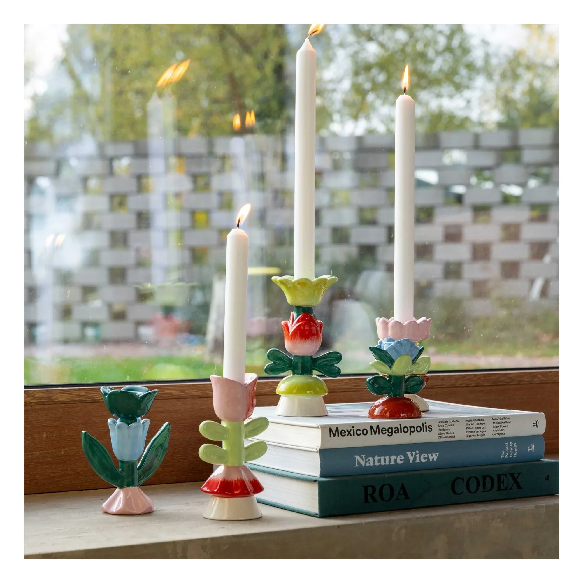 &Klevering - Blume lale şamdan | Pembe