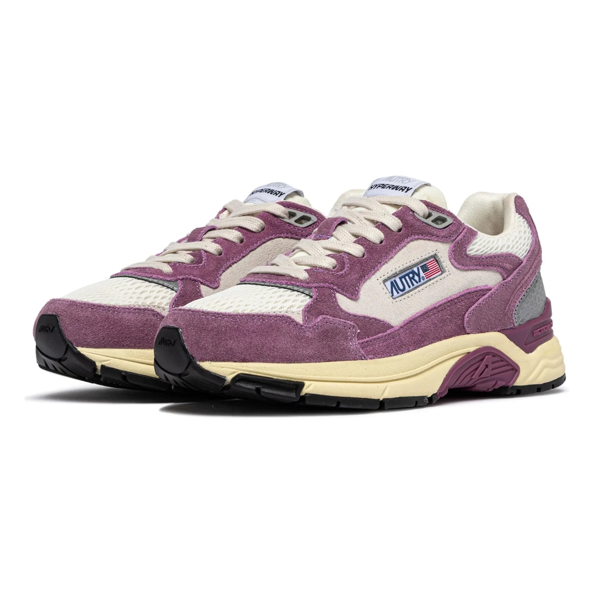 Autry - Basket Hyperway Low Bicolor Suede | Purple