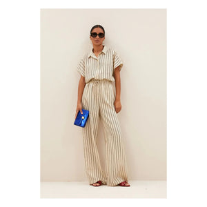 By Bar - Joan Pants Striped | White