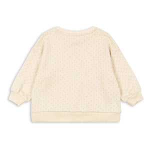 Konges Sløjd - Organik Pamuk Loupy Pois Sweatshirt | Ekru