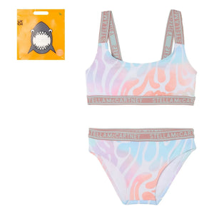 Stella McCartney Kids - Zweiteiliger Zebra-Badeanzug | Weiß