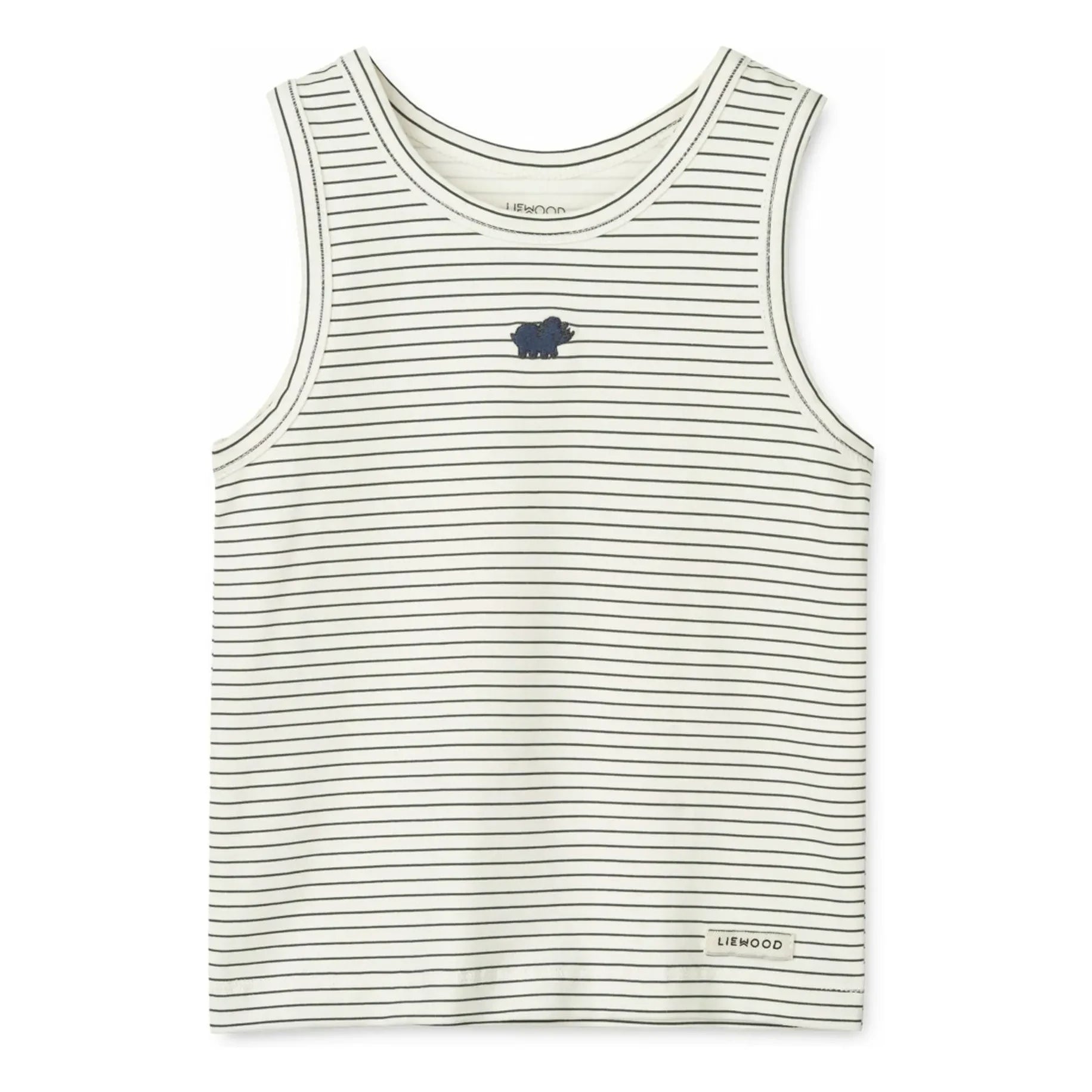 Liewood - Set of 2 Faris Dino Organic Cotton Singlets | Ecru