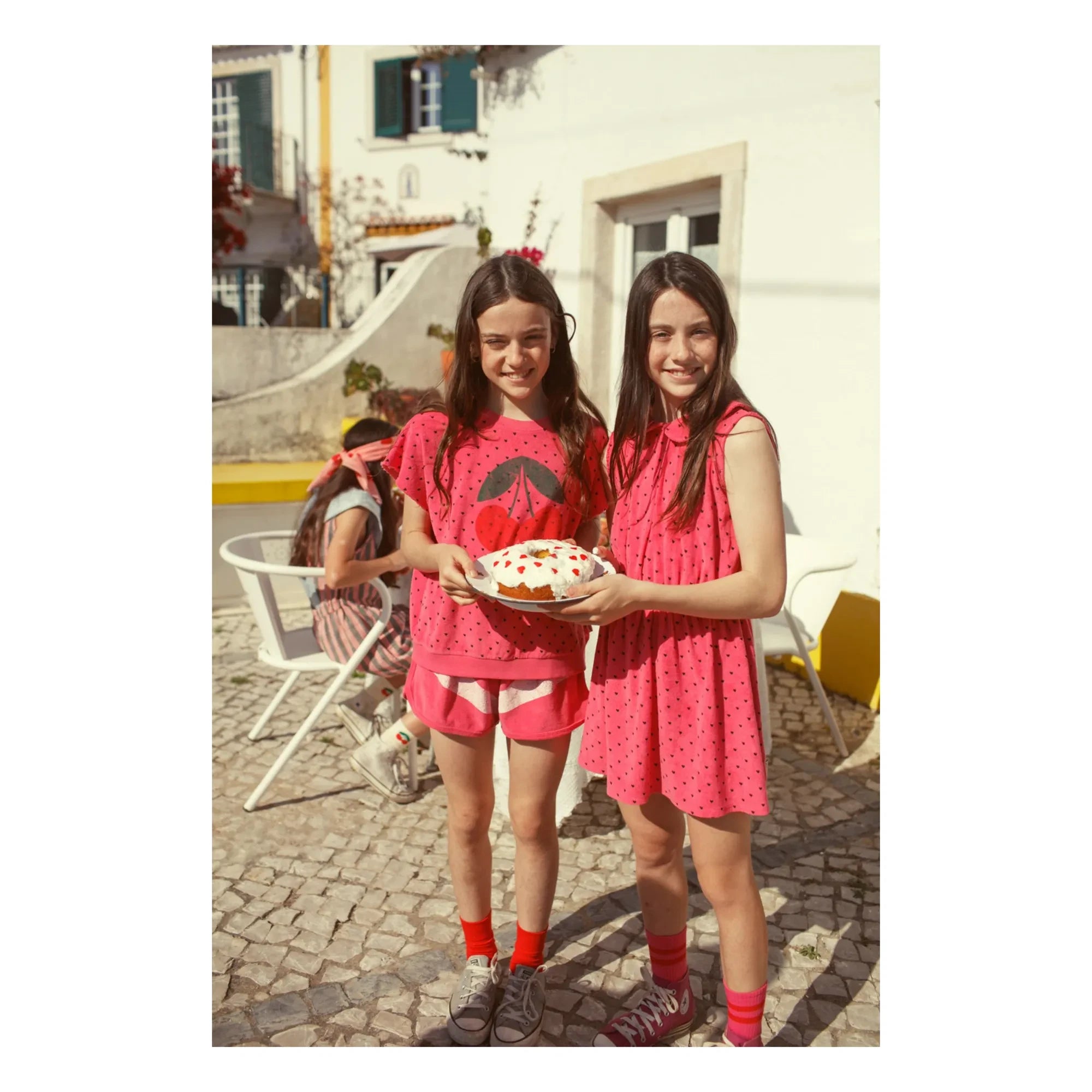 Piupiuchick - Bio-Baumwoll-Handtuch Herz Kleid | Fuchsia