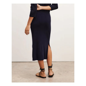 Bompard - Silk and Cashmere Side-Slit Knit Skirt | Black