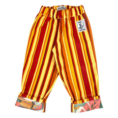 Club Trésor - Gestreifte Strandhose | Orange
