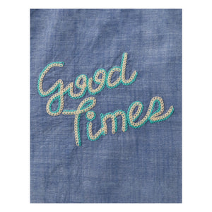 Gingersnaps - Lewis besticktes Chambray-Hemd | Blau