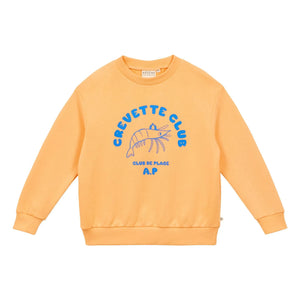 Arsène et Les Pipelettes - Garnelen Sweatshirt Club Bio-Baumwolle | Aprikose