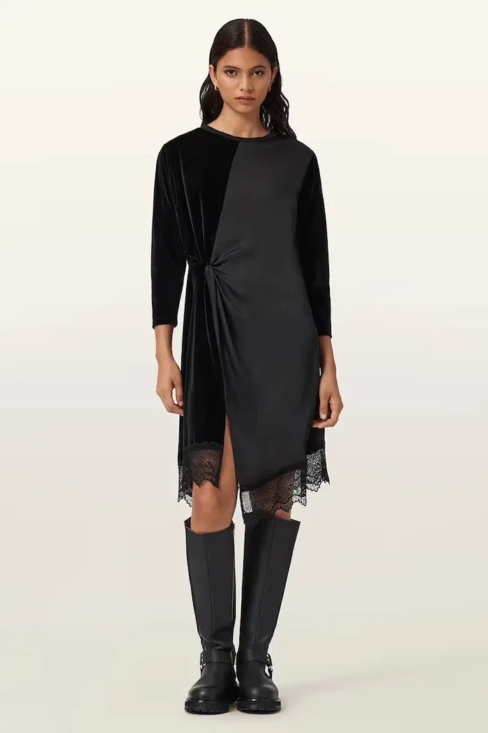 AllSaints Kadife Elbise