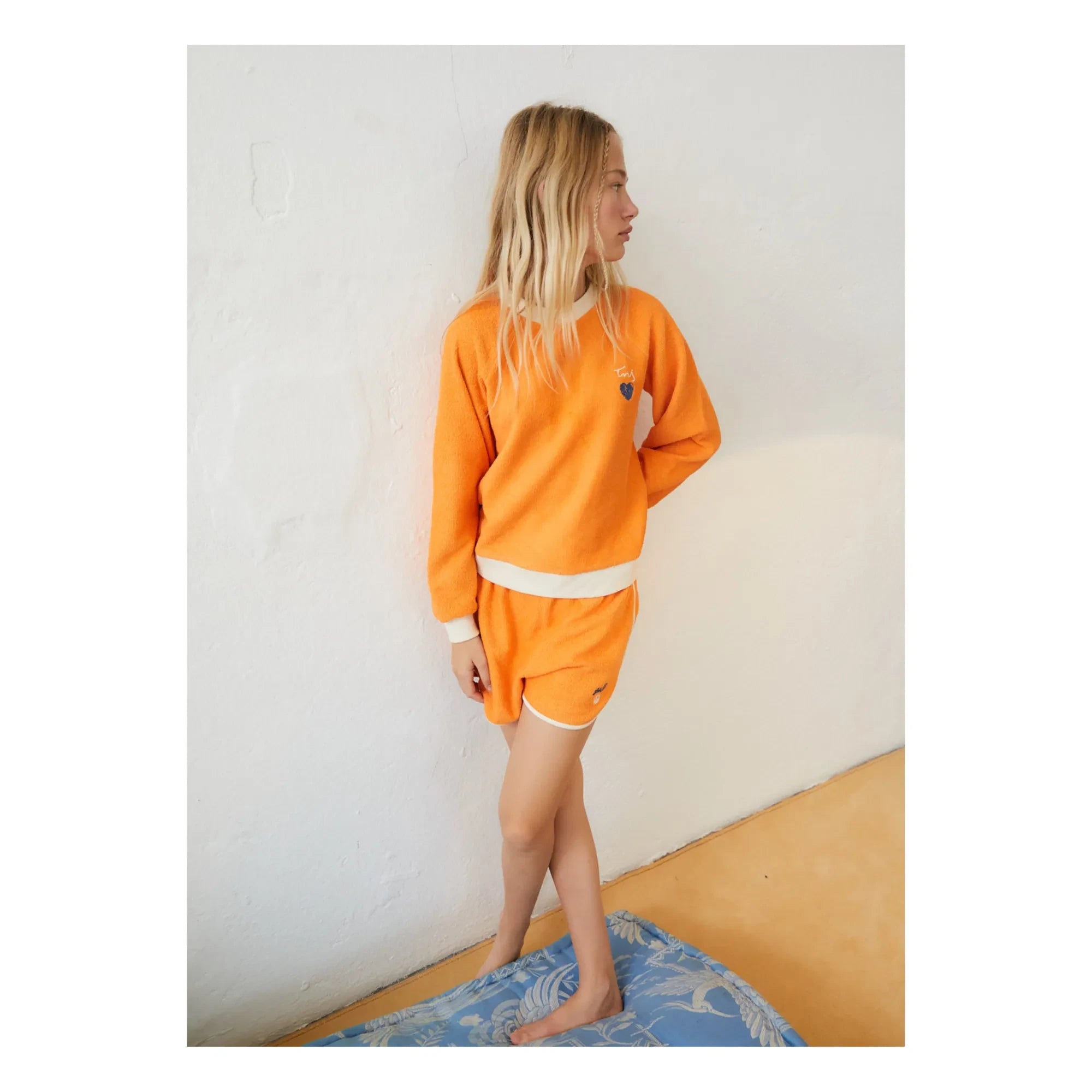 the new society - Compton Towel Shorts | Orange