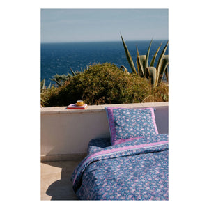 Louise Misha - Nicole Organic Cotton Elastic Fitted Sheet | Dark Blue