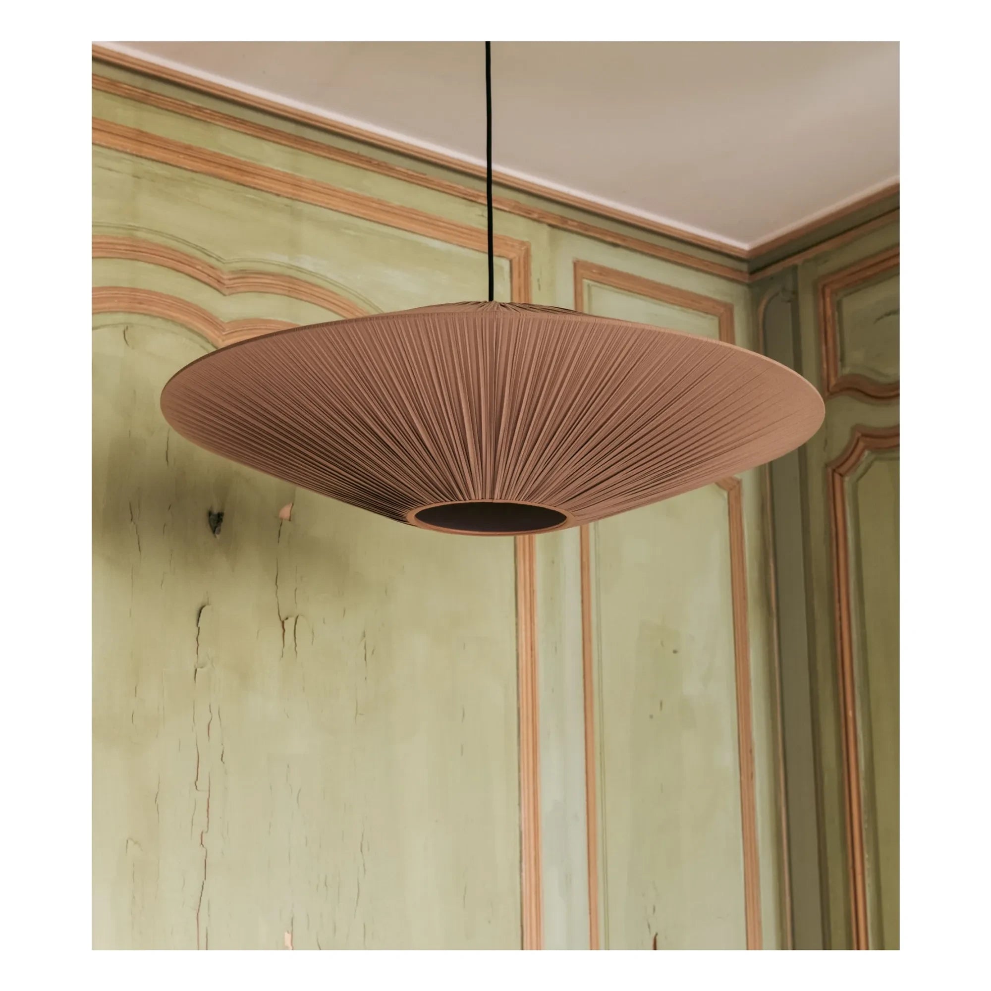 The Socialite Family - Large Brera Pleated Cotton Pendant Lamp - EU Version (220 V) | Sand
