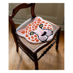 Doing Goods - Pembe leopar kafa yün halı | Pembe