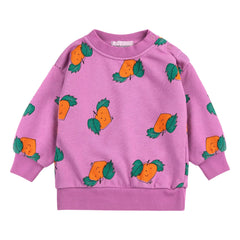 Bobo Choses - Bio-Baumwoll-Sweatshirt in Orange | Violett