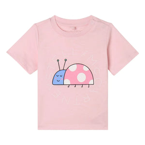 Stella McCartney Kids - Coccinelle organik pamuklu T-shirt | Pembe