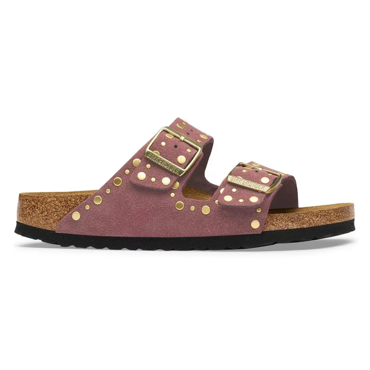 BIRKENSTOCK - Arizona Rivets Süet Sandaletler | Kiremit kırmızısı