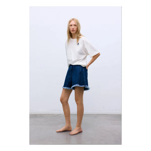 the new society - Baumwollshorts | Denim blau