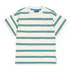Tumble N'Dry - Oceano Oversize Striped Organic Cotton T-Shirt | Blue