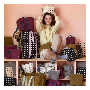 La cerise sur le gâteau - Mio Organic Cotton Polka Dot Bags | Ecru