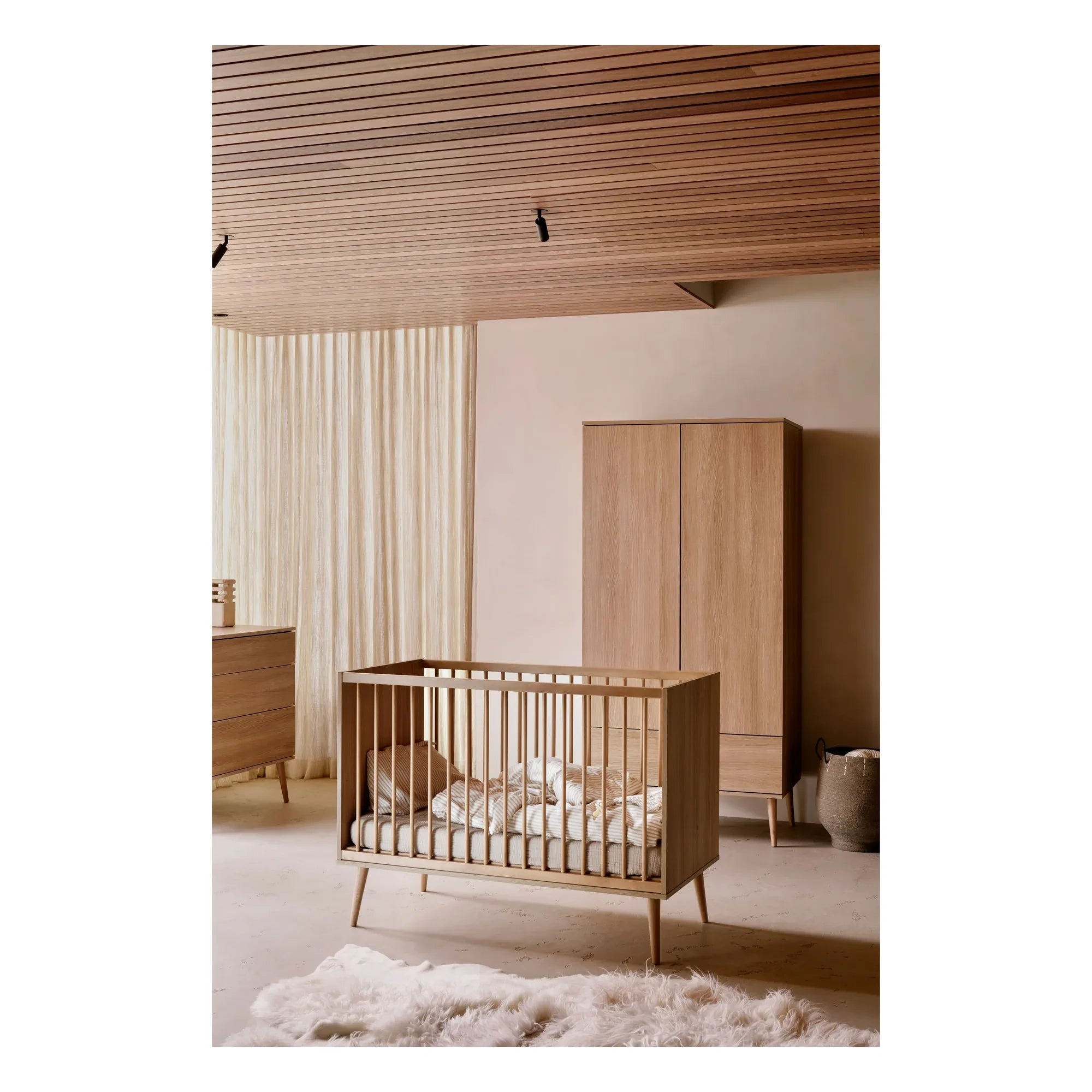 Quax - Flow Babybett 60x120 cm | Honey