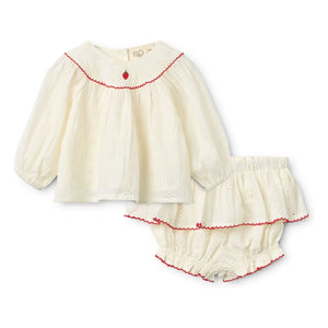 Flöss - Claire blouse and shorts set | Ecru
