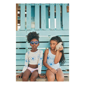 Pepita & Me - Marea Fleurs Asymmetrischer Badeanzug | Hellblau