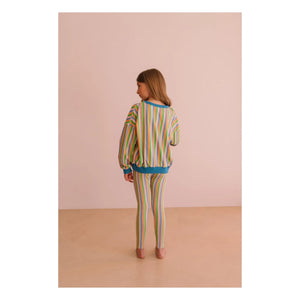 We Are Kids - Nour Striped Organic Cotton Leggings | Light Pink