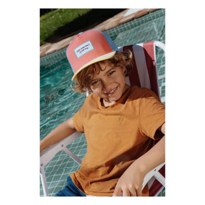 Hello Hossy - Trucker Mini Organik Pamuk Kavisli Vizör Şapka | Mercan