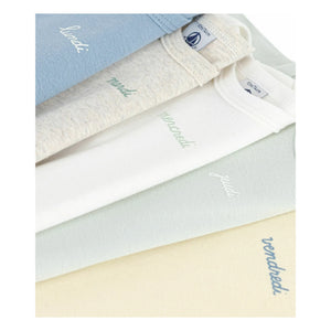 Petit Bateau - Batch 5 Bodies Semainier Organik Pamuk | Sarı