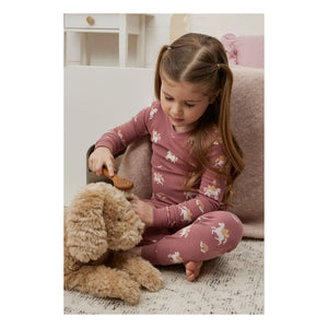 Petit Lem - Organic Cotton Pegasus Pajamas | Dust Pink