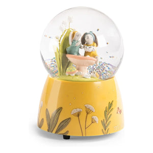 Moulin Roty - Musical snow globe - Trois petits lapins