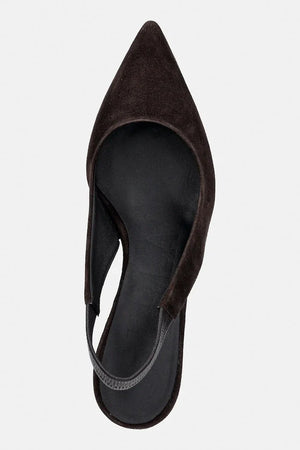 Furla Essential Slingback İnce Topuklu Süet Ayakkabı