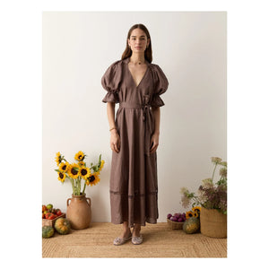 Boteh - Myra Linen Dress | Mocha