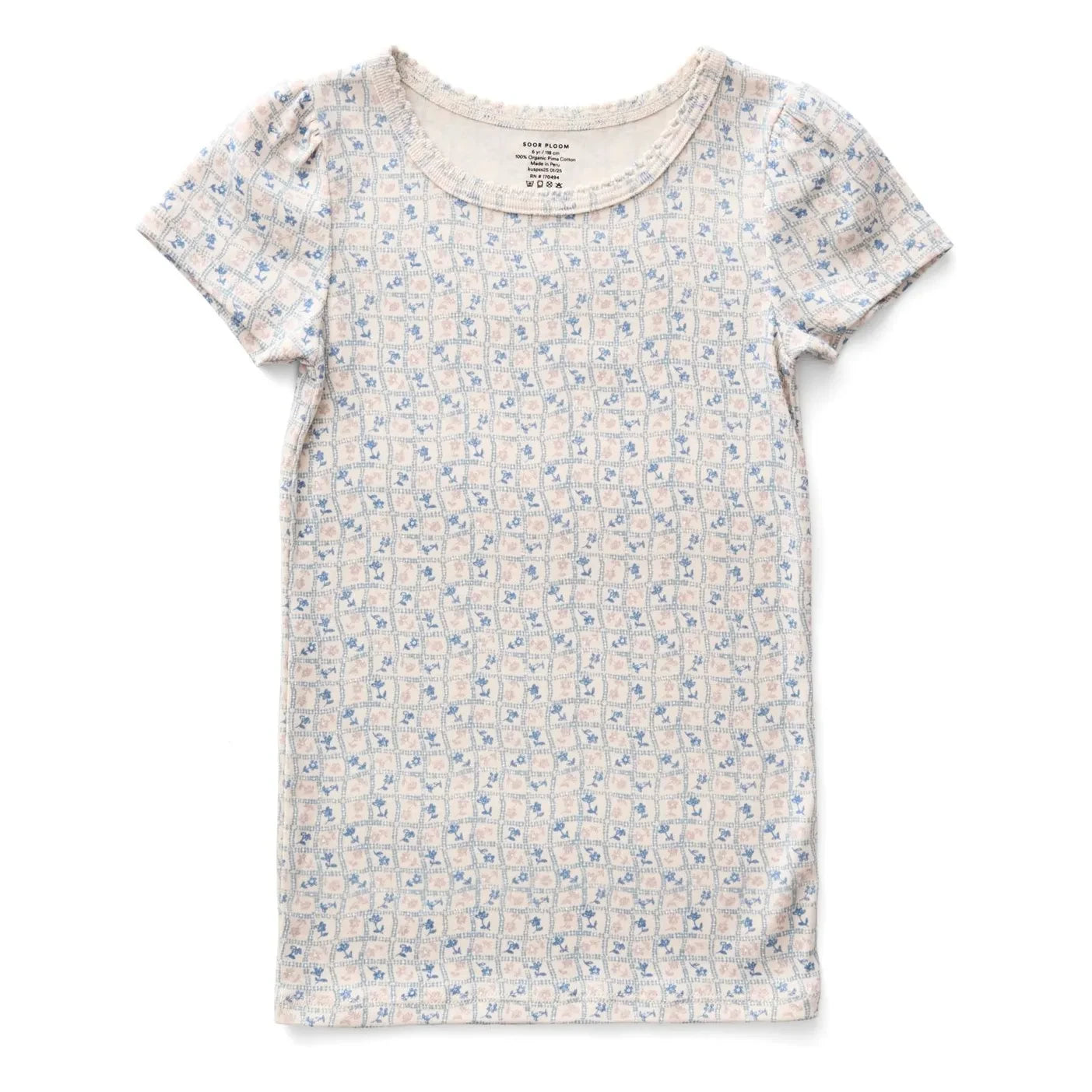 Soor Ploom - Organic Cotton Floral Puff T-Shirt | Ecru
